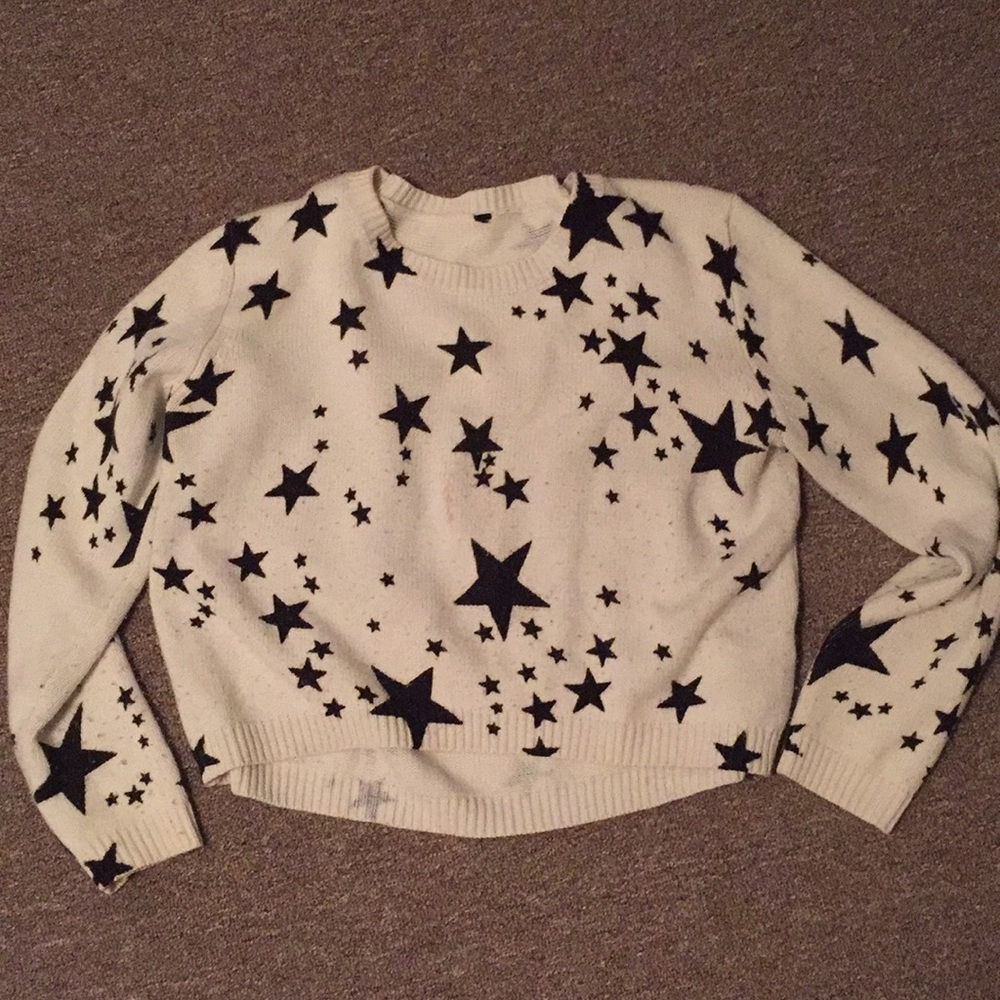 White Crop Sweater